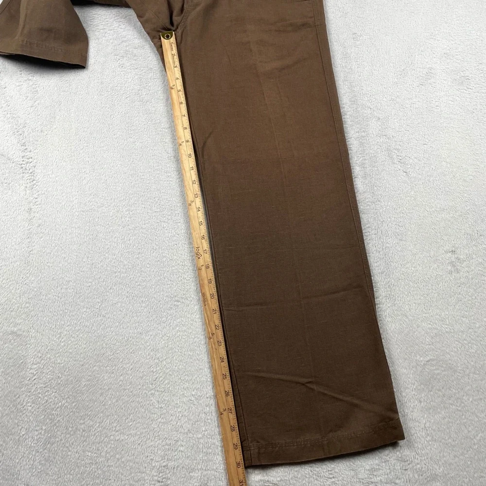 Vintage Banana Republic Pants Mens 31x30 Relaxed Straight Brown Linen Blend